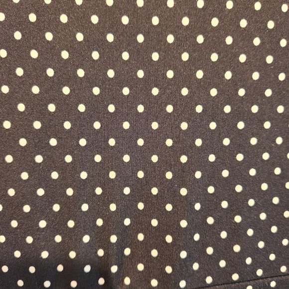 PERSEPTION CONCEPT Black white POLKA DOT dress Small stretch knit flare - Picture 3 of 8